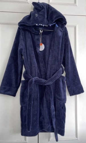 Joules boys navy fleece robe - boys,