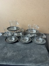 Set of 4Nespresso Expresso & Lungo Glass Cups and Saucers. 8 In All. FREE P&P