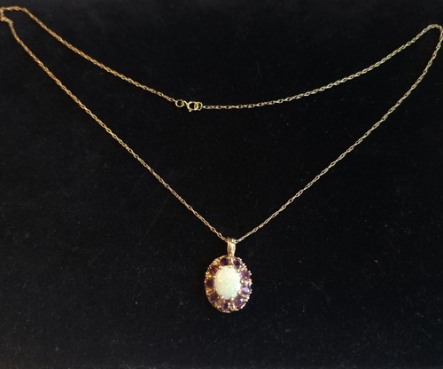 9ct gold opal - gold, vintage