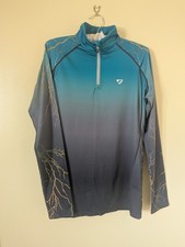 Aubrion XC Colours in Teal and Grey - Size L (14) -  Matching Silk