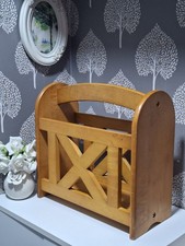 Vintage Wooden Magazine Rack