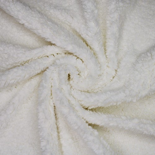 Sherpa fleece fabric ivory - fleece,