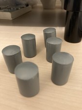 Round Plastic End Caps Tubing Pipe Slide On Not Insert Blanking Plugs Bungs Grey