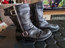 Boots Leather Black Flexi Sole
