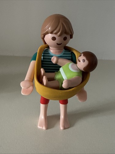 Playmobil new dad with baby - with, in