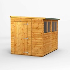 Lean To Pent Shed | Reverse Wooden Garden Shed | Power Sheds | 8x6, 10x6, 12x6 