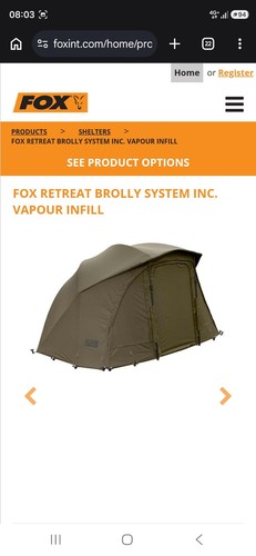 Fox retreat brolly - fox, system