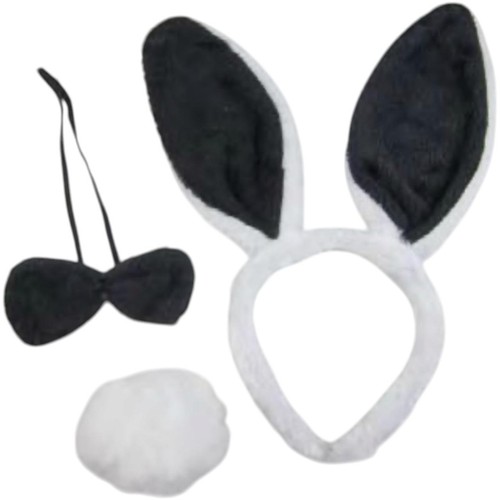 Kids white rabbit bunny ears - white,