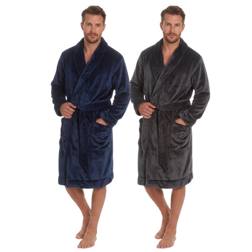 Men fleece dressing gown - dressing,