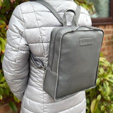 Rowallan grey leather backpack - grey,