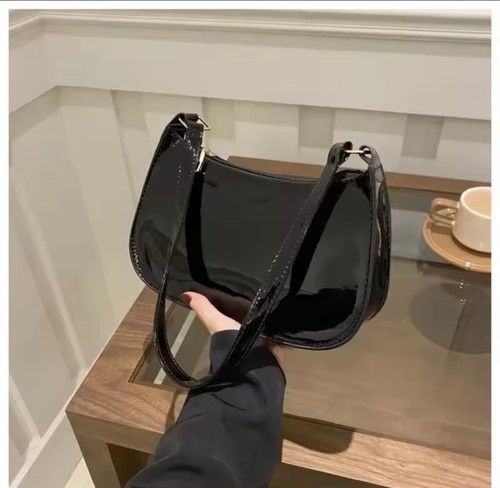 Women patent leather handbag - women's,
