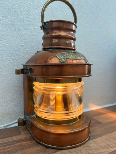 Antique ships light - antique, coppr