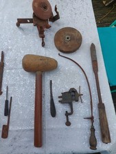 Vintage Tools Metal Working, Egg Head Mallet. Soldering Iron Etc