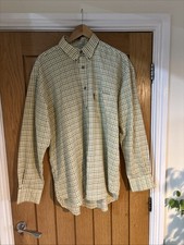 Le Chameau tattersall checked shirt in a green and brown colorway. Size Xl.