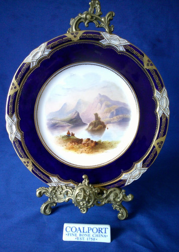 Coalport handpainted cabinet - coalport,