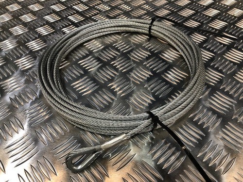 Winch cable wire rope - winch, 12.8m