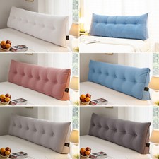 Large Backrest Pillow Sofa Bed Soft Cushion Back Support With Removable Cover  