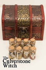 Chest of 8 Witch Bottles -