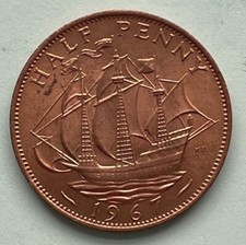 Half Penny Coins 1861 - 1967