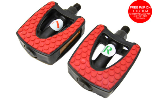 Pair red black kiddies bike - &,