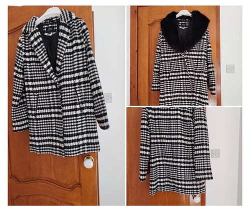 Dogtooth black white coat - black,