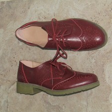 Oxblood burgundy red brogues