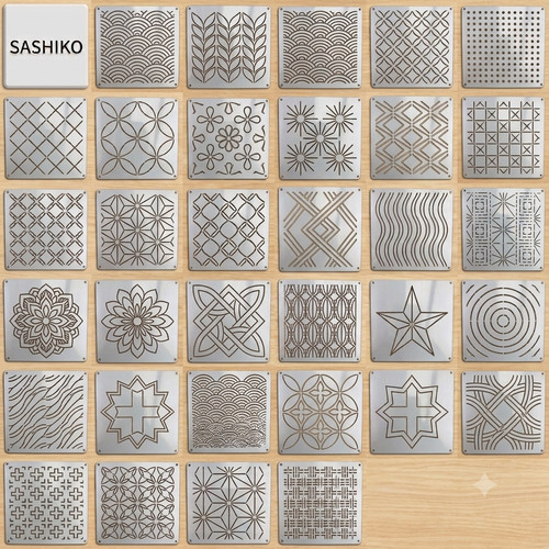 Reusable sashiko embroidery - 32,