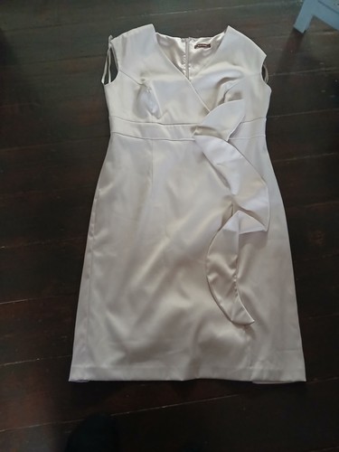 Ladies satin look dress - look,