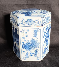 Asian Hand-painted Hexagonal