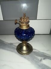 Vintage Small Blue Oil Lamp
