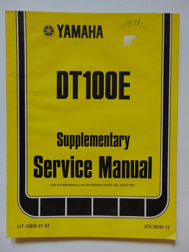 Factory yamaha dt100e - factory,