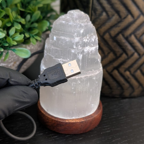 Natural selenite tower - natural,