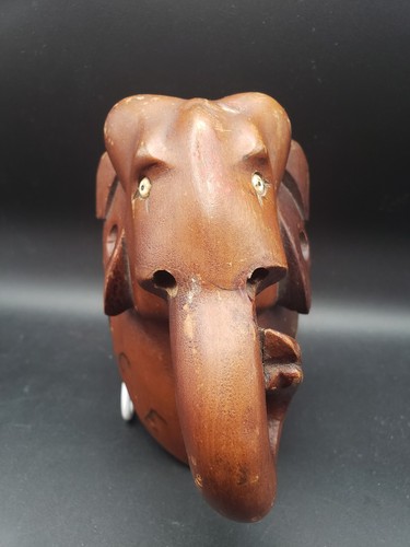 Hand carved wooden elephant - carved,