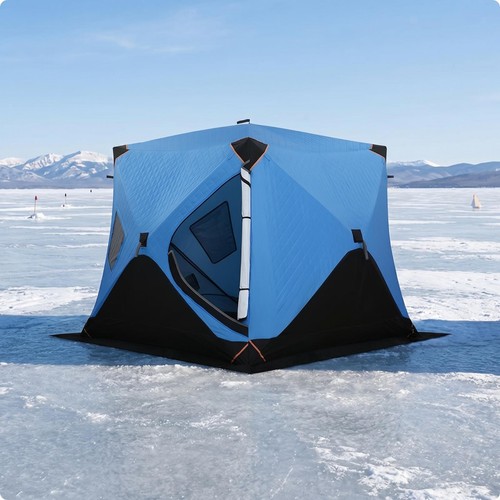 Ice fishing tent with - , carrying