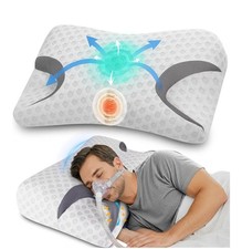 CPAP Memory Foam Pillow for Side Sleeper, Sleep Apnea Pillow for Sleeping, CPAP
