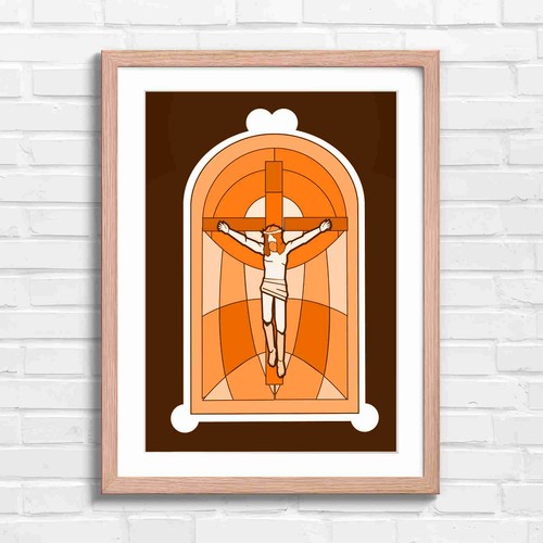 Colorful modern stained glass - colorful,