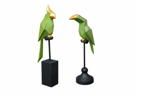 Geometric bird ornaments - geometric,