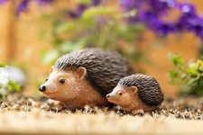 Pair of Large Resin Hedgehogs