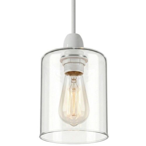 Clear glass lamp shade e27 - clear,