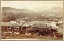 Blair Atholl looking toward Glen Tilt, Scotland. Rare 1880s albumen photograph