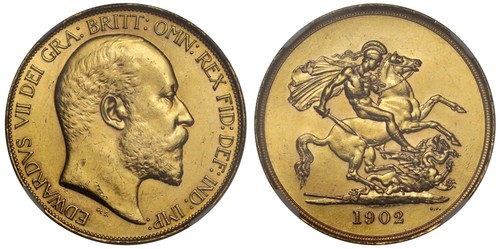 Edward vii 1902 five - 1902, five-pounds