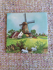 Vintage Windmill Ceramic Tile