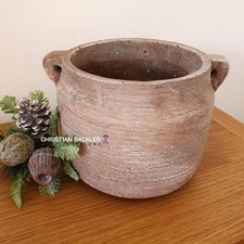 Rustic Brown Ceramic Plant Pot