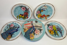 Wanderlust set of 4 Colourful Wild & Wolf Side plates - Seeker of the unfound