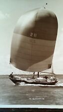 1950'S LARGE ORIGINAL SILVER GELATIN PHOTOGRAPH YACHT - BEKEN COWES - ST BARBARA
