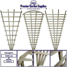Premier Fan Trellis 6ft x 3ft Garden lattice climbing plant treated wooden fence