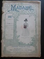 UK Woman’s Magazine – MADAME No. 1, Sep 21, 1895 – First Issue