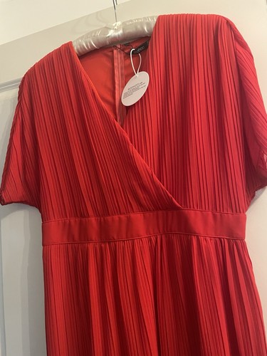 Boohoo women red dress - dress, size