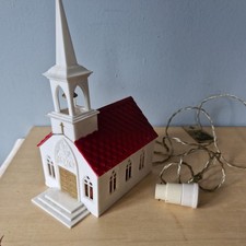 Vintage Noma Musical Lighted Christmas Church Plays Oh Come All Ye Faithfull