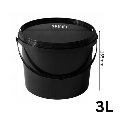 Plastic buckets tubs black - plastic,